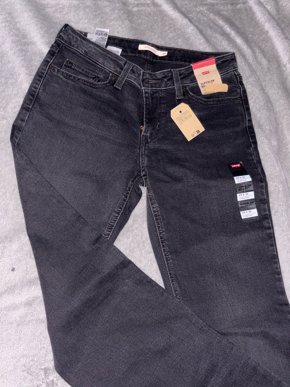 Levi's Black Straight Fit Denim Jeans with Tag
